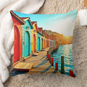 Sunset Bliss: Seaside Hues Cushion