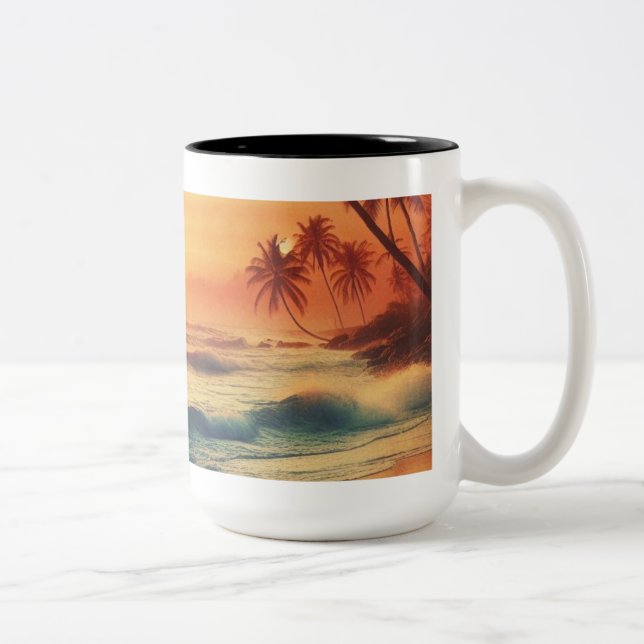 Sunset Bliss  Two-Tone Coffee Mug (Right)