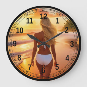 Sunset Blonde Large Clock