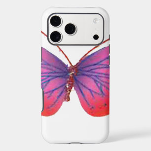 "Sunset Bloom" Red and Purple Butterfly Art Print