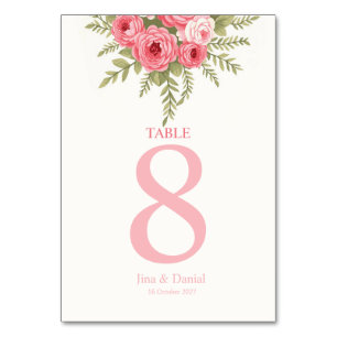Sunset Bloom Table Number