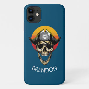 Sunset Blue Pirate Skull   Case-Mate iPhone Case