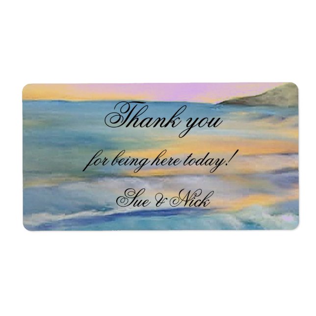 sunset blue thank you  favour (Front)