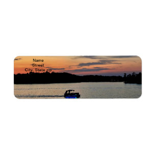 Sunset Boat Ride on Jackson Lake, Georgia label