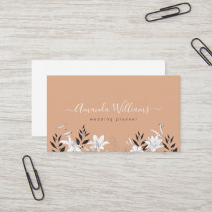 Sunset Boho Floral Design Business Card
