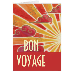 Sunset 'Bon Voyage' card