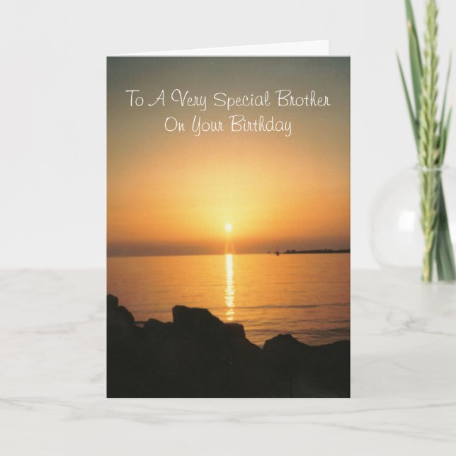 Sunset Brother Birthday Card (Front)