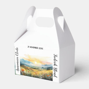 Sunset Burnt Orange Favour Box