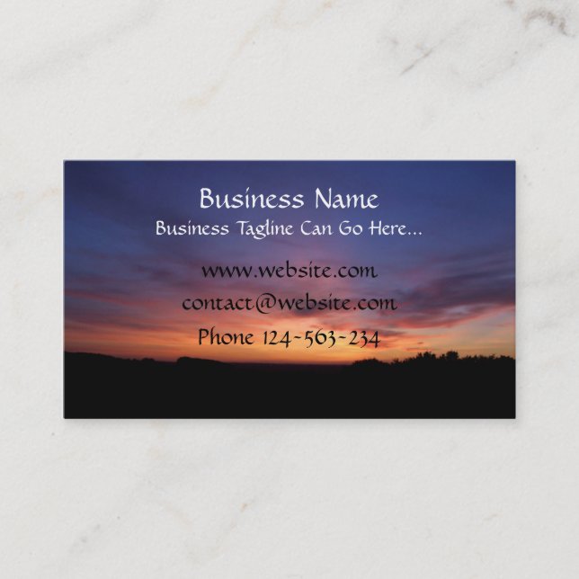 Sunset Business Card (Front)