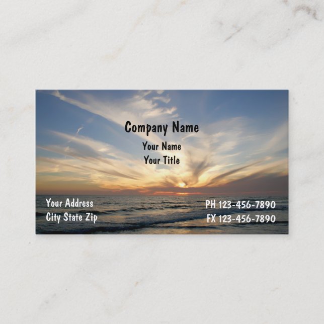 Sunset Business Cards (Front)