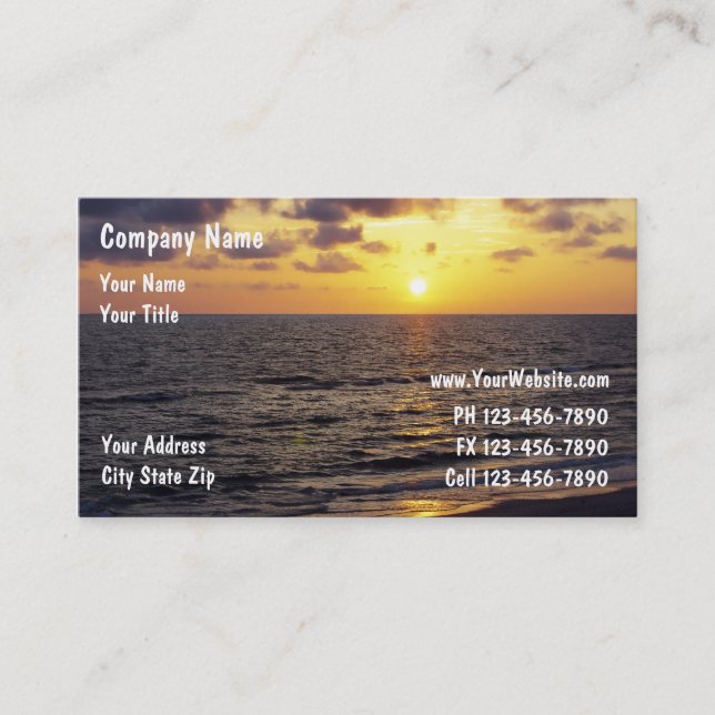 Sunset Business Cards (Front)