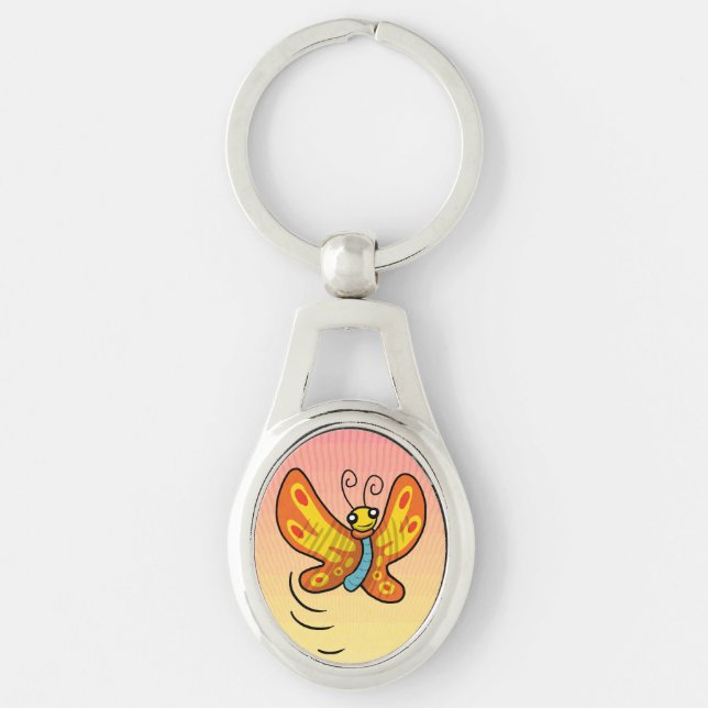 Sunset Buttah Fly Key Ring (Front)