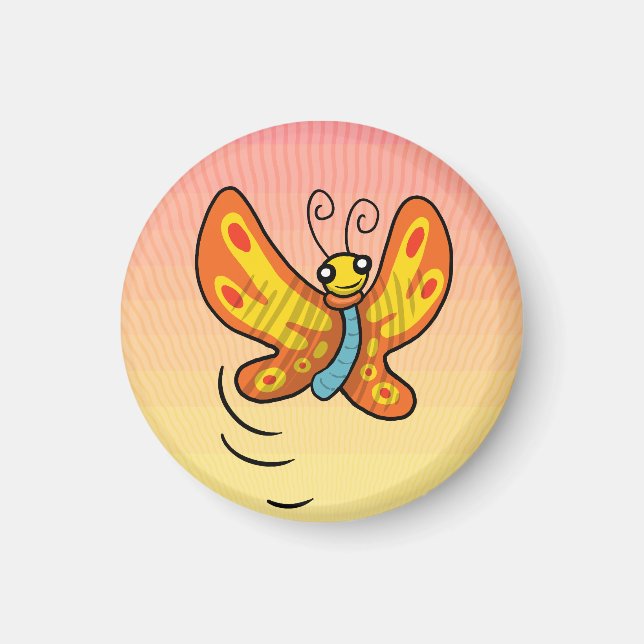 Sunset Buttah Fly Magnet (Front)