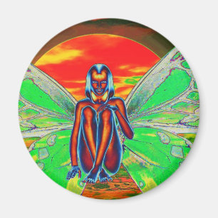 Sunset Butterfly Magnet