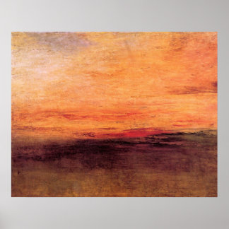 Sunset by Joseph Mallord Turner Poster