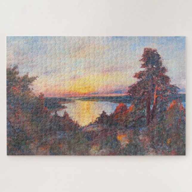 Sunset by the Coast (by Kimon Loghi) Jigsaw Puzzle (Horizontal)