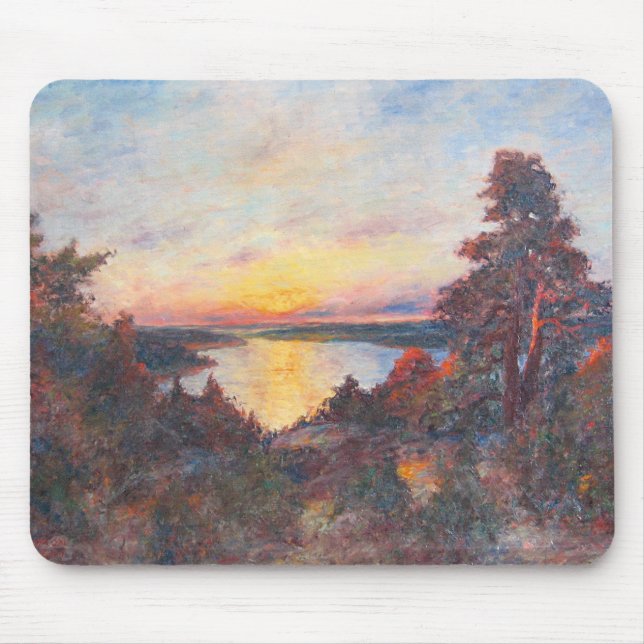 Sunset by the Coast (by Kimon Loghi) Mouse Mat (Front)