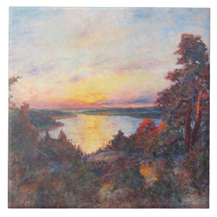 Sunset by the Coast (by Kimon Loghi) Tile