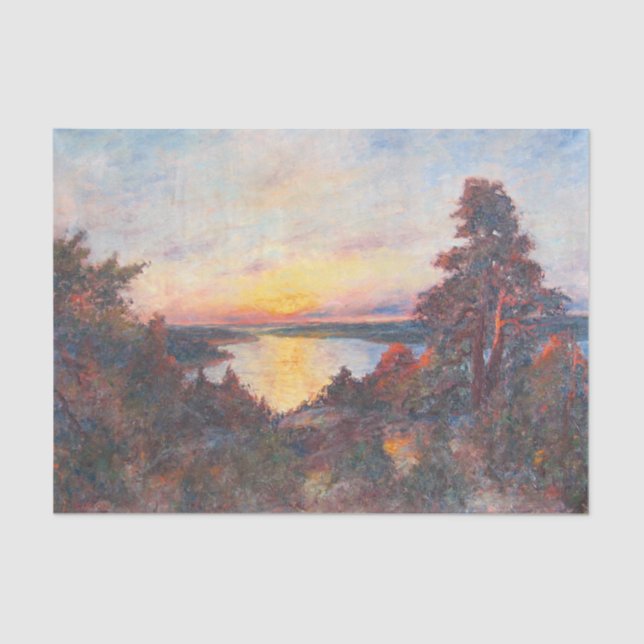 Sunset by the Coast (by Kimon Loghi) Tissue Paper (Front)