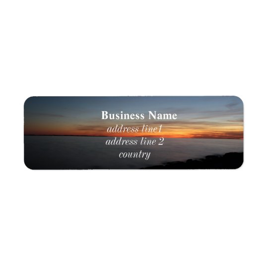 sunset by the lake, Kingston, Ontario, Canada Return Address Label