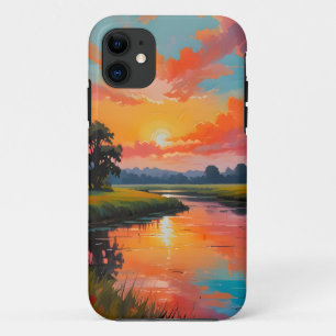 Sunset by the River iPhone 11 Case