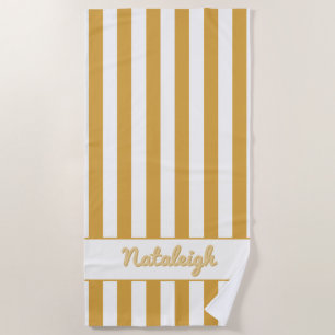 Sunset Cabana Stripe Beach Towel