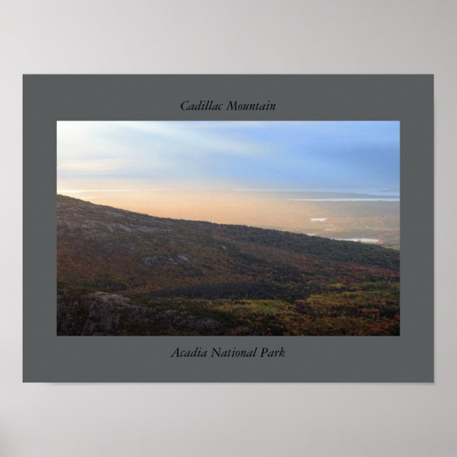 Sunset Cadillac Mountain Acadia National Park Poster (Front)