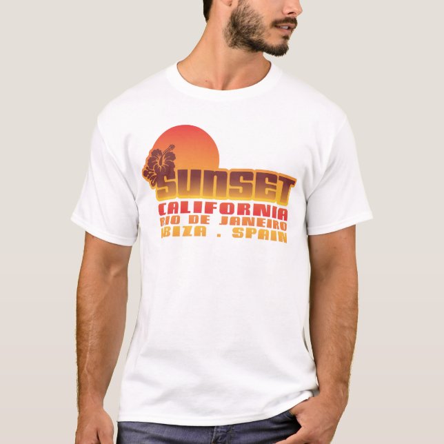 Sunset California Rio de Janeiro Ibiza T-Shirt (Front)