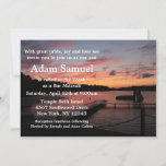 Sunset Camp Lake Invitation<br><div class="desc">Bar or Bat Mitzvah coming up? Do you love camp? This highly customisable invitation features a sunset on a lake.</div>