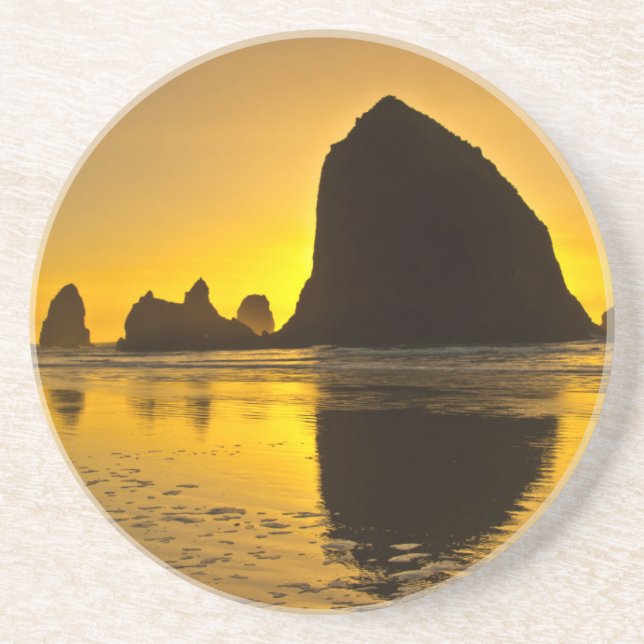 Sunset, Cannon Beach, Oregon, USA Coaster (Front)