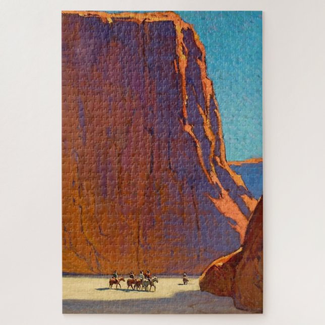 “Sunset Canyon de Chelly” by Edgar Payne Jigsaw Puzzle (Vertical)