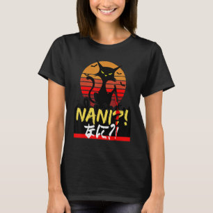 Sunset Cat Knife With What  Japanese Nani  T-Shirt