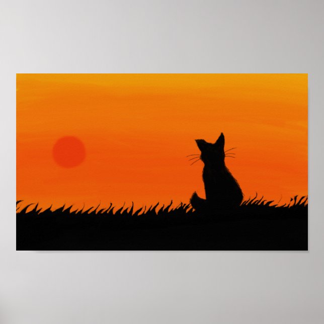 Sunset cat poster (Front)