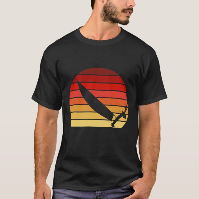 Sunset Cat Sailing Vintage T-Shirt (Front)