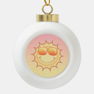 Sunset Ceramic Ball Christmas Ornament