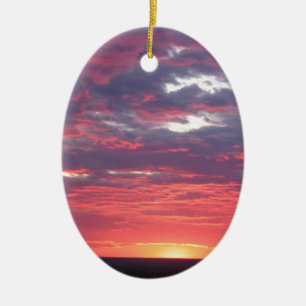 sunset ceramic tree decoration