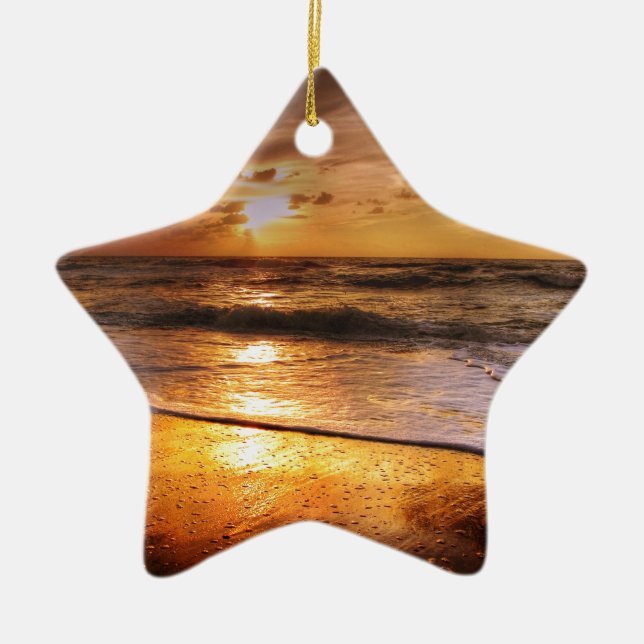 Sunset Ceramic Tree Decoration (Front)