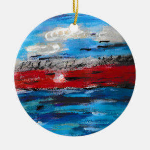Sunset Ceramic Tree Decoration