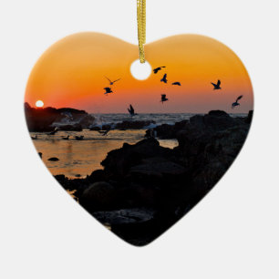 Sunset ceramic tree decoration