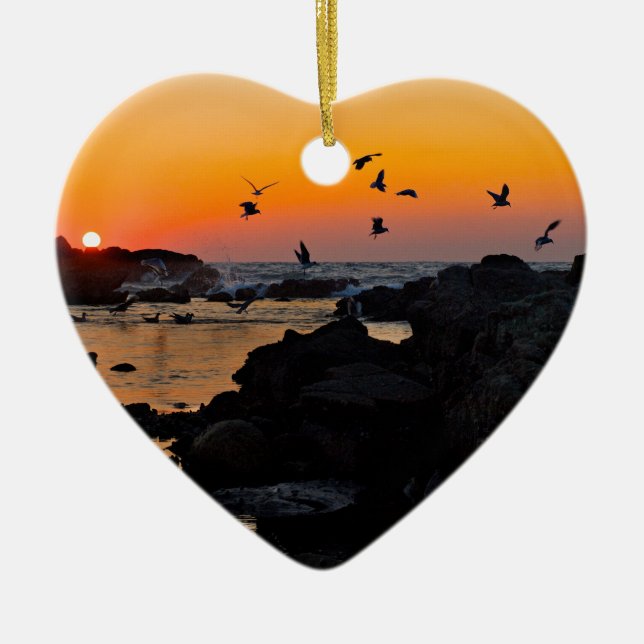 Sunset  ceramic tree decoration (Front)