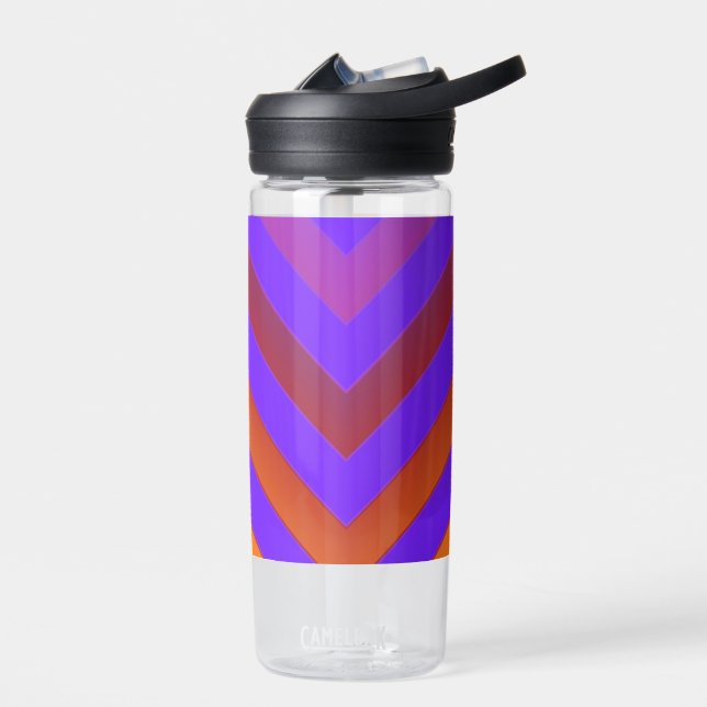 Sunset Chevron  Water Bottle (Left)
