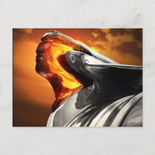 Sunset Chief Pontiac Chieftain Classic Car Postcard