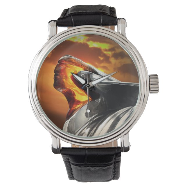 Sunset Chief Pontiac Chieftain Classic Car Watch (Front)