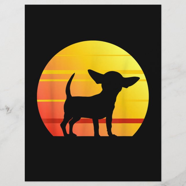 Sunset Chihuahua Custom Letterhead (Front)
