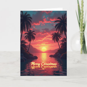 Sunset Christmas Card