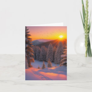 Sunset Christmas Card
