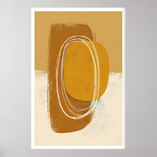 Sunset Circles Wall Art - Minimalist Earth Tone