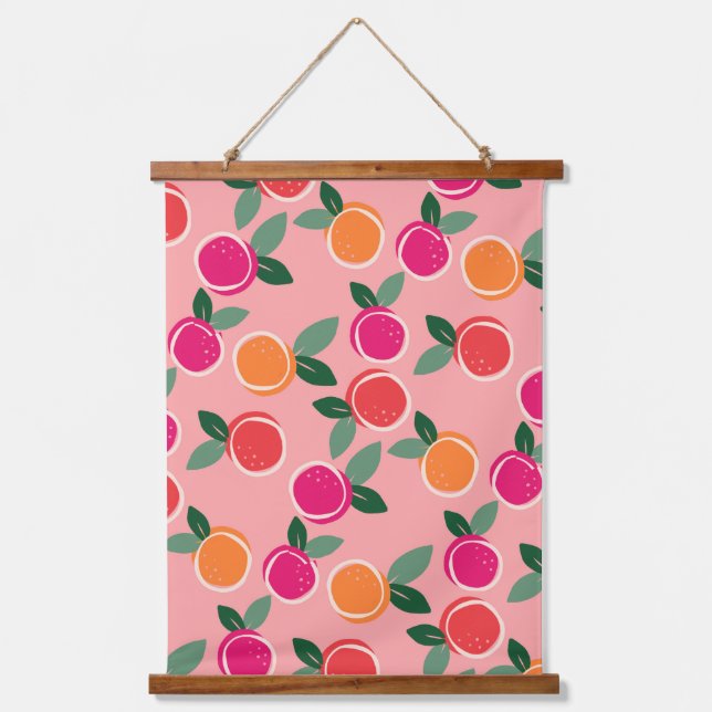 Sunset Citrus Symphony Hanging Tapestry (Front)