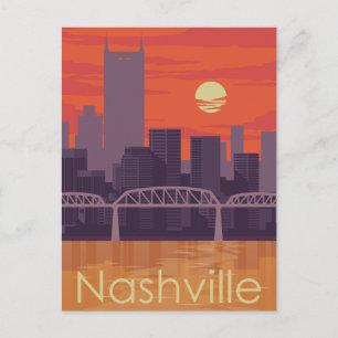 Sunset City Landscape   Nashville, Tennessee Postcard