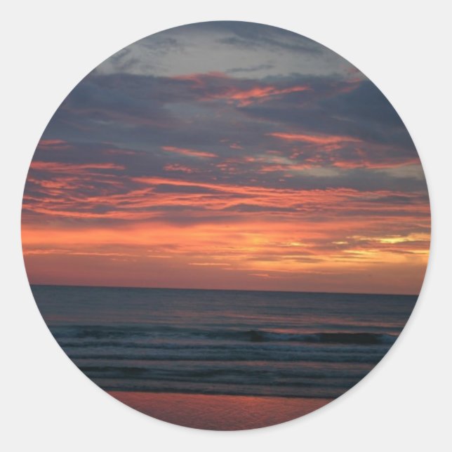 Sunset Classic Round Sticker (Front)